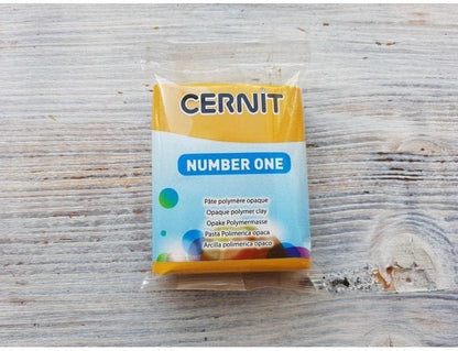 Cernit Number one Clay 56g-yellow Ochre, 7 x 5.5 x 1.5 cm