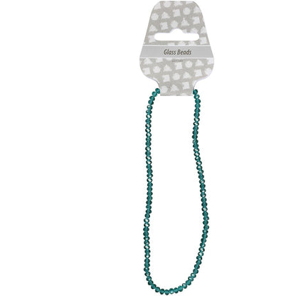 Faceted Beads, size 3x4 mm, emerald green, 100pcs
