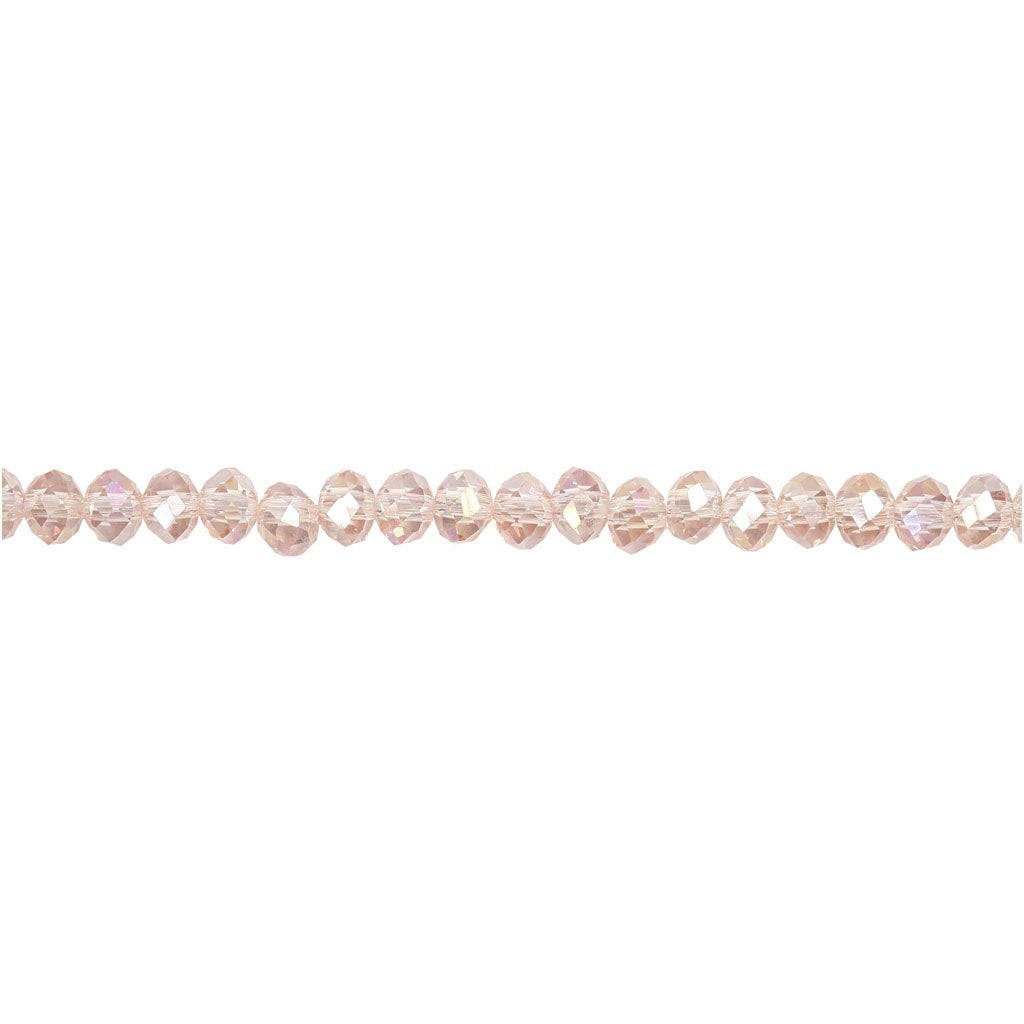 Glasschliffperlen Gr??e 3x4 Mm Lochgr??e 08 Mm 100 Stck. Rosa