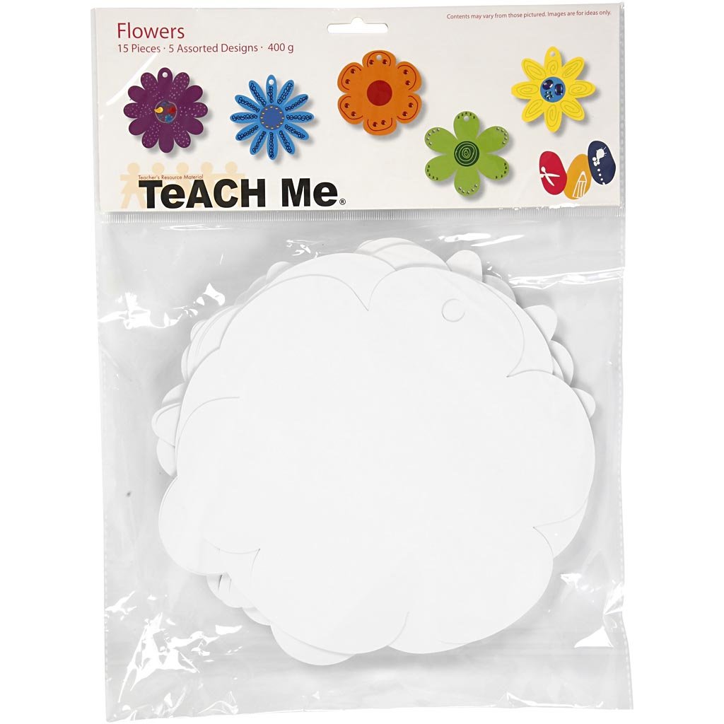 Blüten, D: 20 cm, weiß, 15 Stück