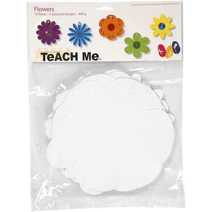 Blüten, D: 20 cm, weiß, 15 Stück