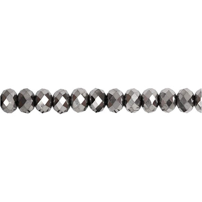 Glasschliffperlen Gr??e 5x6 Mm Lochgr??e 1 Mm 100 Stck. Grau Metallic