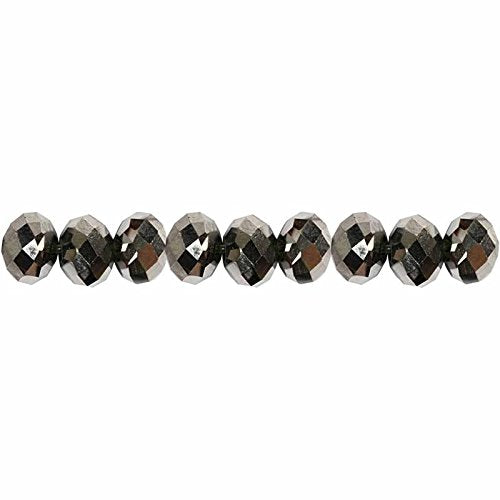 Glasschliffperlen Gr??e 5x6 Mm Lochgr??e 1 Mm 100 Stck. Grau Metallic