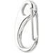 Spring Hook, L: 30 mm, W: 15 mm, silver-plated, 2pcs