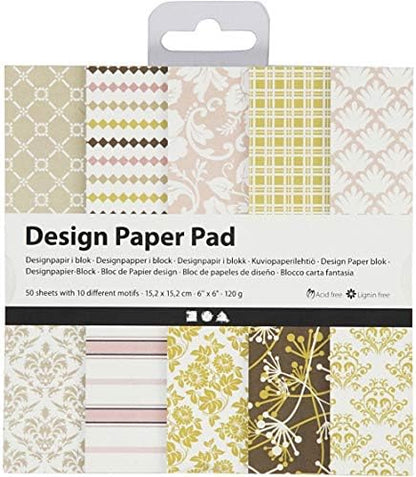 Creativ Patterned Card and Paper, greenrose, One Size