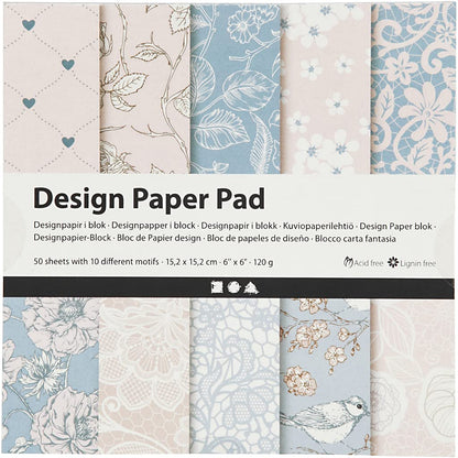 Creativ Patterned Card and Paper, Rose, One Size