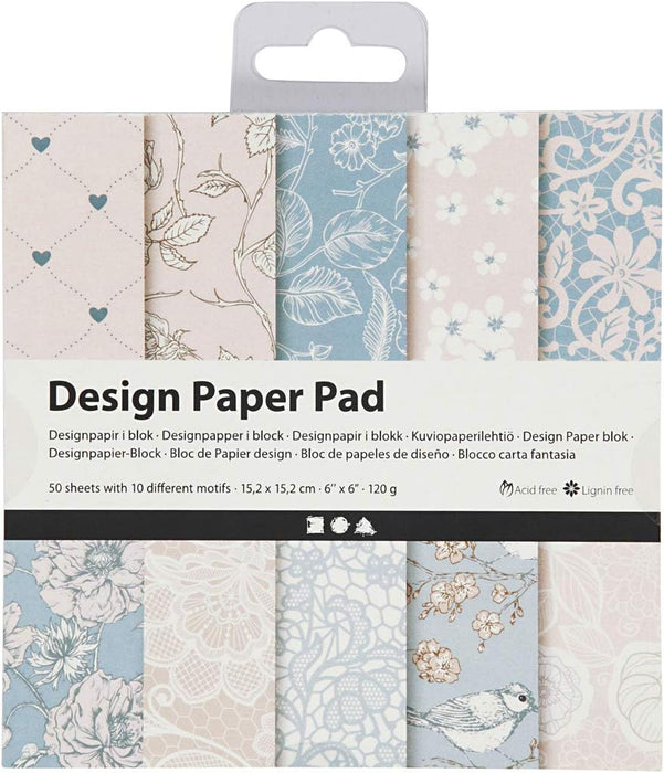 Creativ Patterned Card and Paper, Rose, One Size
