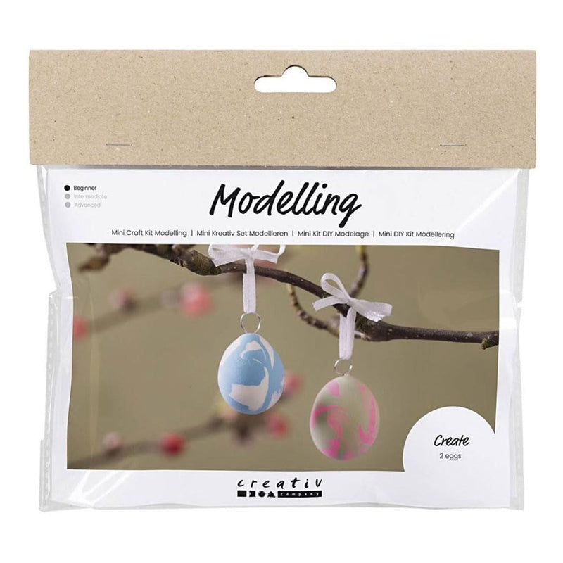 Mini Craft Kit Modelling, Marbled Eggs, 1 Pack