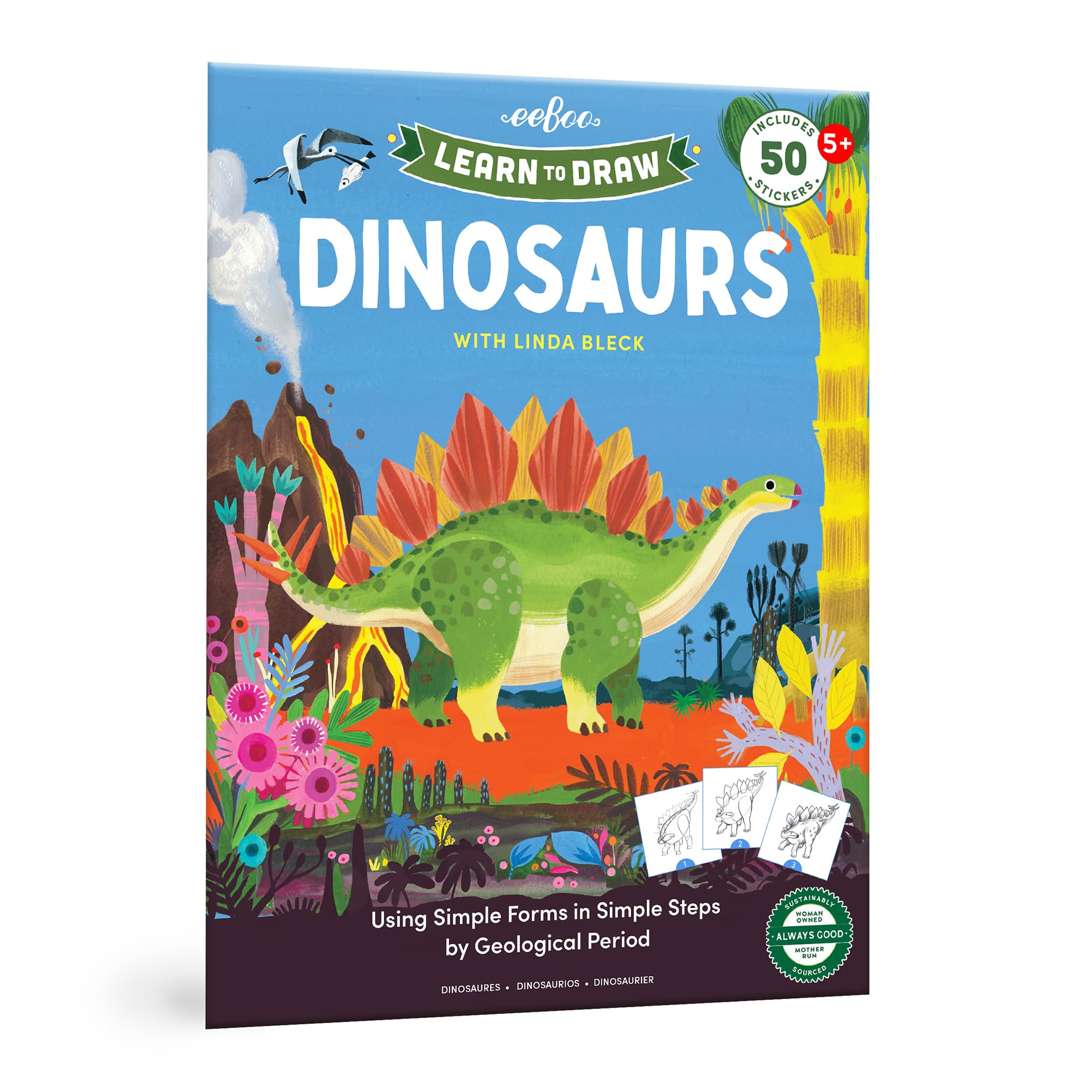 eeBoo Impara a disegnare dinosauri, 1 EA