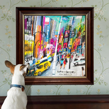 eeBoo Puzzel voor volwassenen, 1000 stukjes, Times Square-illustratie, van gerecycled karton, PZTTMS