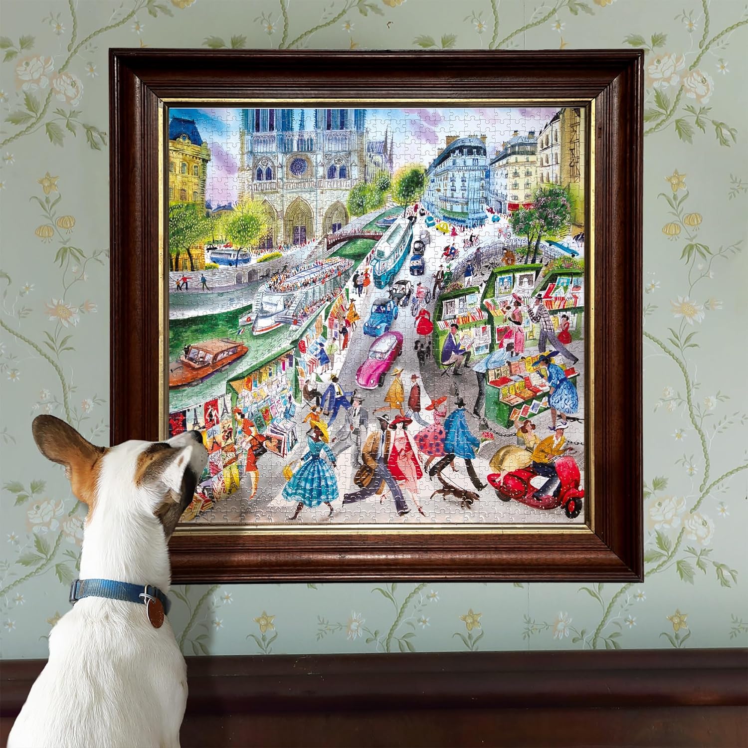 eeBoo Les Erwachsene, 1000 Teile, aus recyceltem Karton, Puzzle auf den Bouquinisten de Paris – PZTPBS
