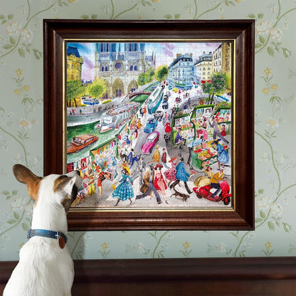 eeBoo Les Erwachsene, 1000 Teile, aus recyceltem Karton, Puzzle auf den Bouquinisten de Paris – PZTPBS