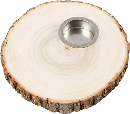 Creativ Company - Houten Schijf Waxinelicht Houder 14-16cm