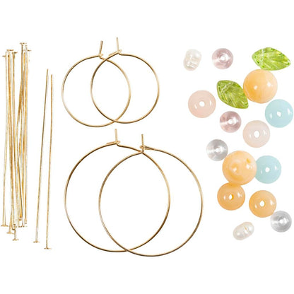 Creativ Mini kit de manualidades Joyería, aros de abalorios con cuentas, 1 paquete