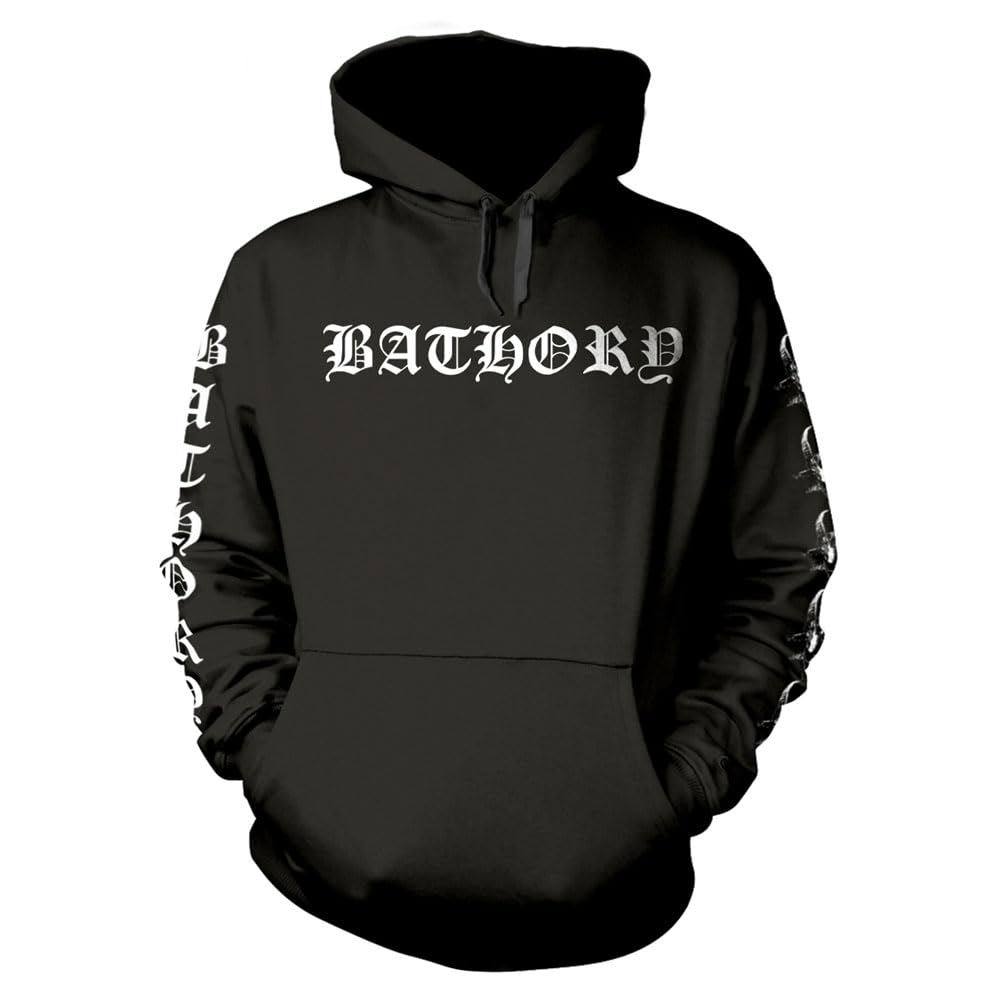BATHORY Unisex Adult Logo Hoodie (S) (Black