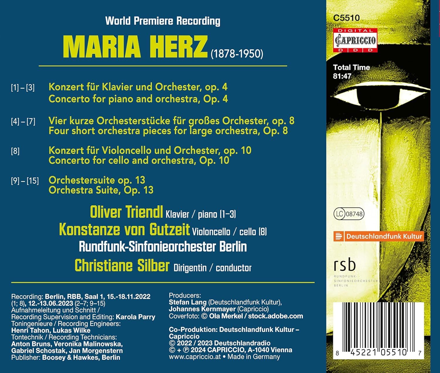 Maria Herz: Piano Concerto/Cello Concerto/Orchestral Works