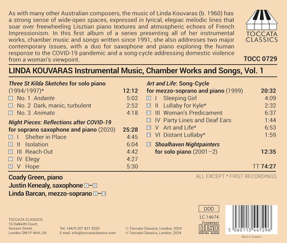 Linda Kouvaras: Instrumental Music, Chamber Works and Songs - Volume 1