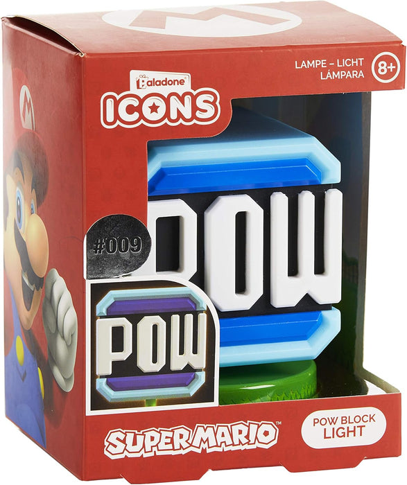 Paladone Super Mario Pow Block Icon Light - Officially Licensed Nintendo Merchandise
