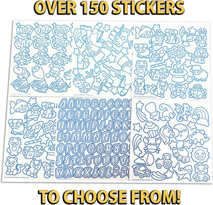 Marvin's Magic - Magic Foil Rainbow Stickers - Foil, Metallic & Holographic Stickers - Magical Art Supplies - 150 Adesivi & More