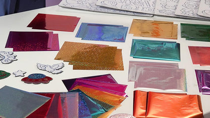 Marvin's Magic - Magic Foil Rainbow Stickers - Foil, Metallic & Holographic Stickers - Magical Art Supplies - 150 Adesivi & More