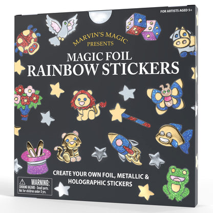 Marvin's Magic - Magic Foil Rainbow Stickers - Foil, Metallic & Holographic Stickers - Magical Art Supplies - 150 Adesivi & More