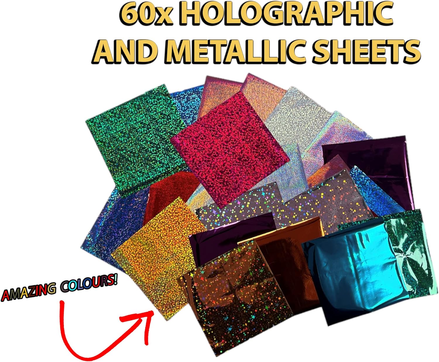 Marvin's Magic - Magic Foil Rainbow Stickers - Foil, Metallic & Holographic Stickers - Magical Art Supplies - 150 Adesivi & More