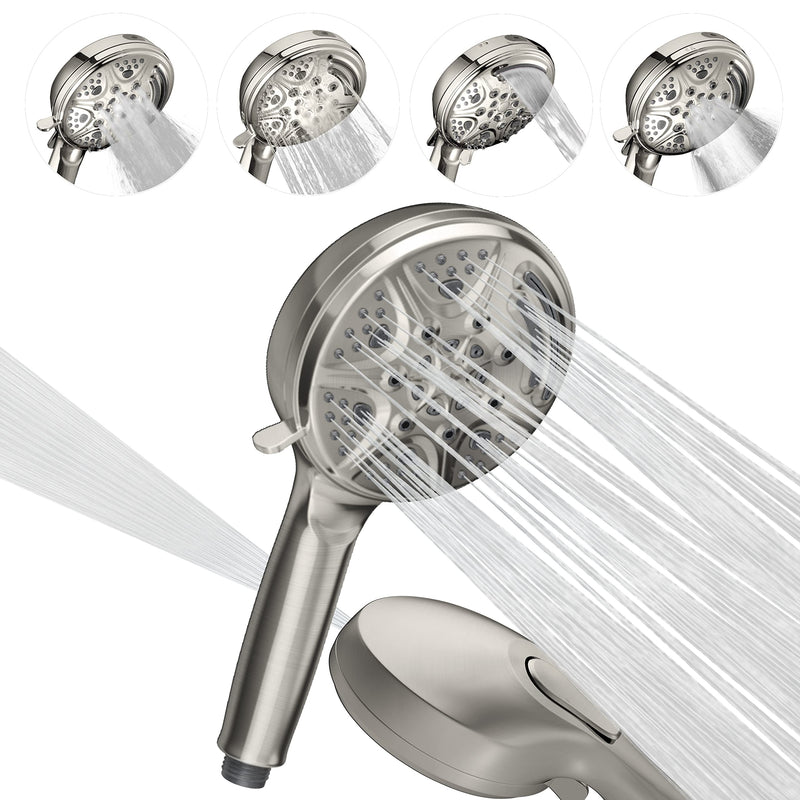 SparkPod 5`` 9 Spray Setting Shower Head with On/Of Nickel