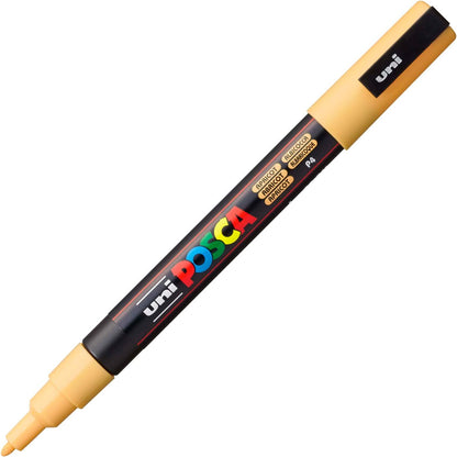 uni-ball 186520 Uni Posca Marker with Fine Bullet Nib 0.9-1.3 mm Line Width Apricot
