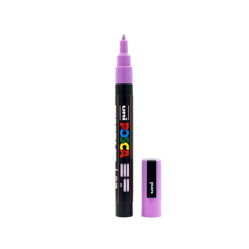uni-ball 186538 UNI POSCA Marker with Fine Bullet Tip 0.9-1.3 mm Line Width Lavender, Purple