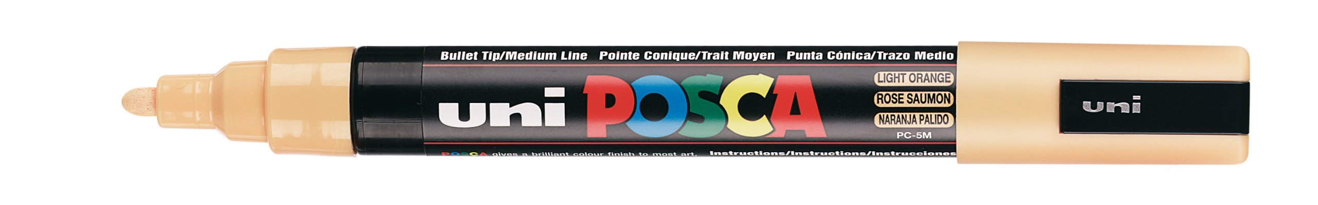 Posca PC-5M Paint Marker Water Based Medium Line Width 1.8 mm - 2.5 mm Light Orange (Single Pen) - 286625000