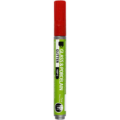 Creativ Company Glass & Porcelain Markers, red, One Size
