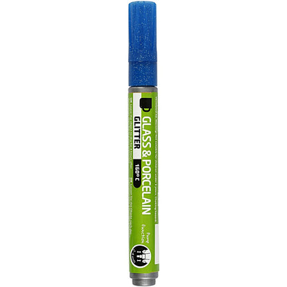Creativ Company Glass & Porcelain Markers, Blue, One Size