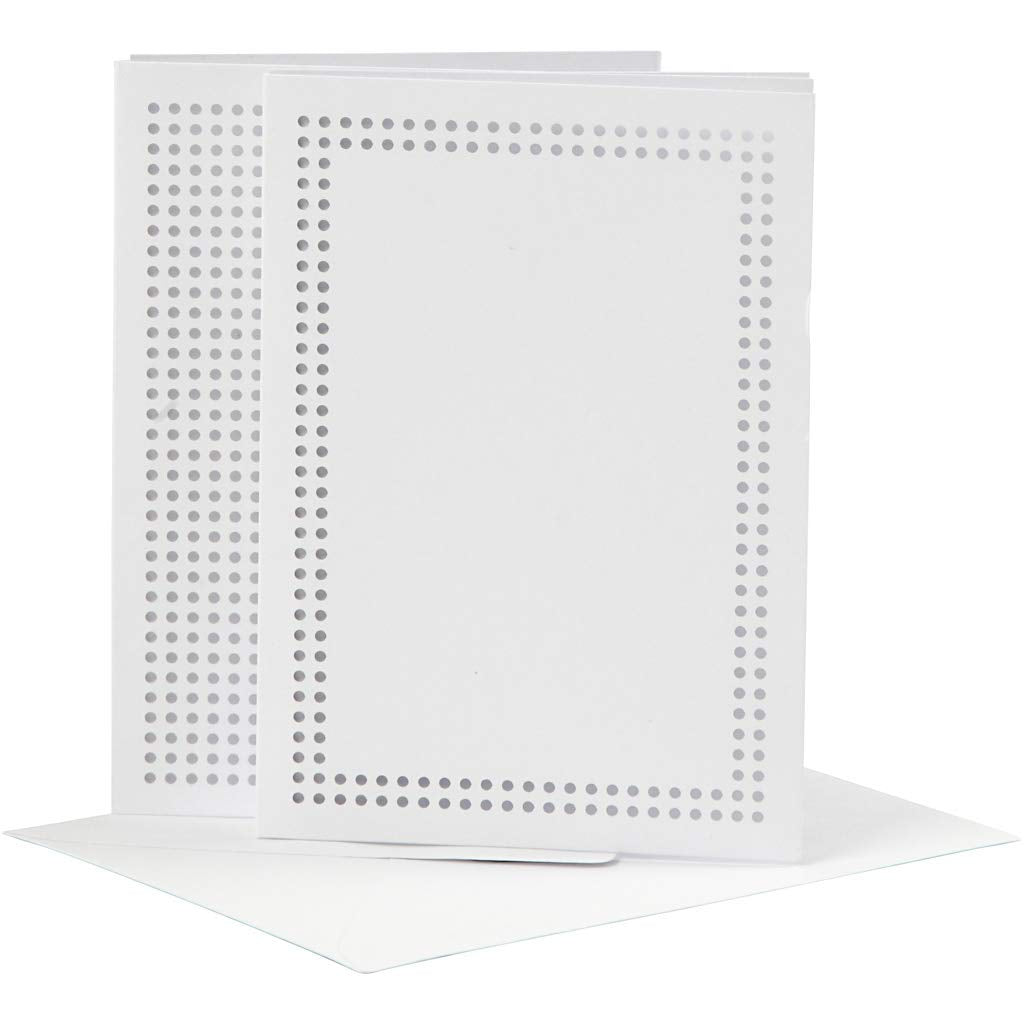 Creativ Postcards with envelopes, White, One Size