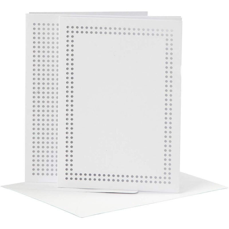 Creativ Postcards with envelopes, White, One Size