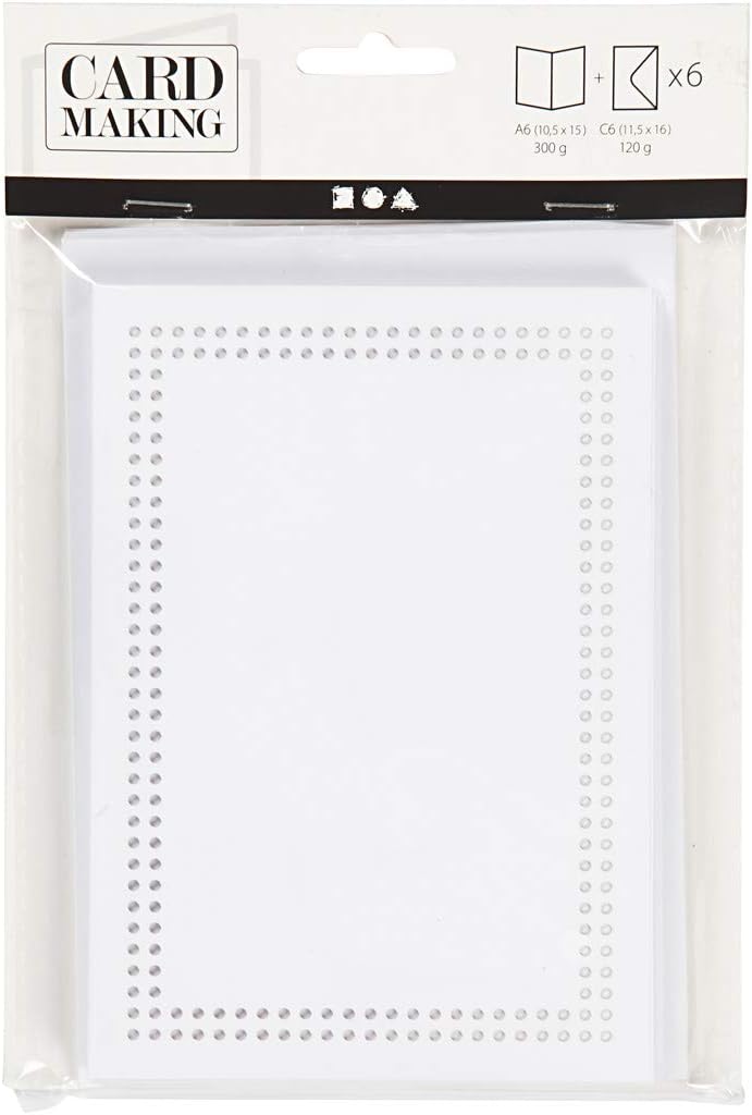 Creativ Postcards with envelopes, White, One Size