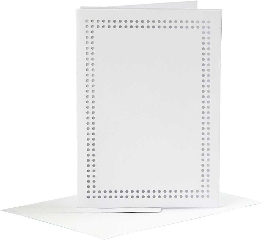 Creativ Postcards with envelopes, White, One Size