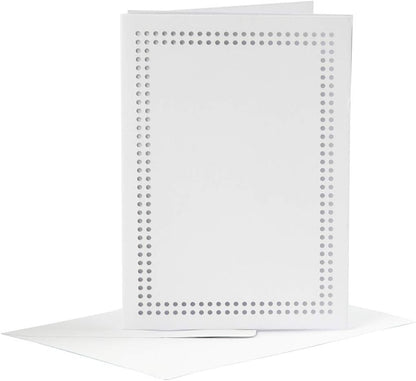 Creativ Postcards with envelopes, White, One Size