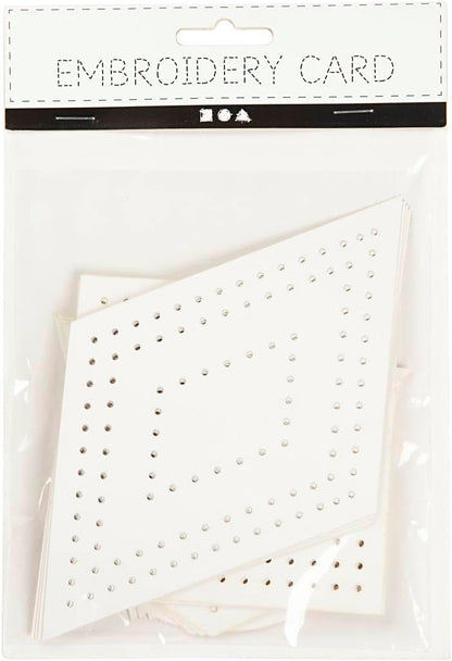 Creativ Embroidery Fabric and Articles, White, One Size