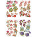 Die cut 3D Blumen und Vögel 4 Blatt