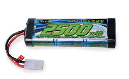 Carson 500608222-7.2 V/2500 mAh NiMH Race Battery TAM, Rechargeable, with Tamiya Plug, Battery Pack for RC Car, Replacement Battery Remote Controlled Vehicle, Model Making