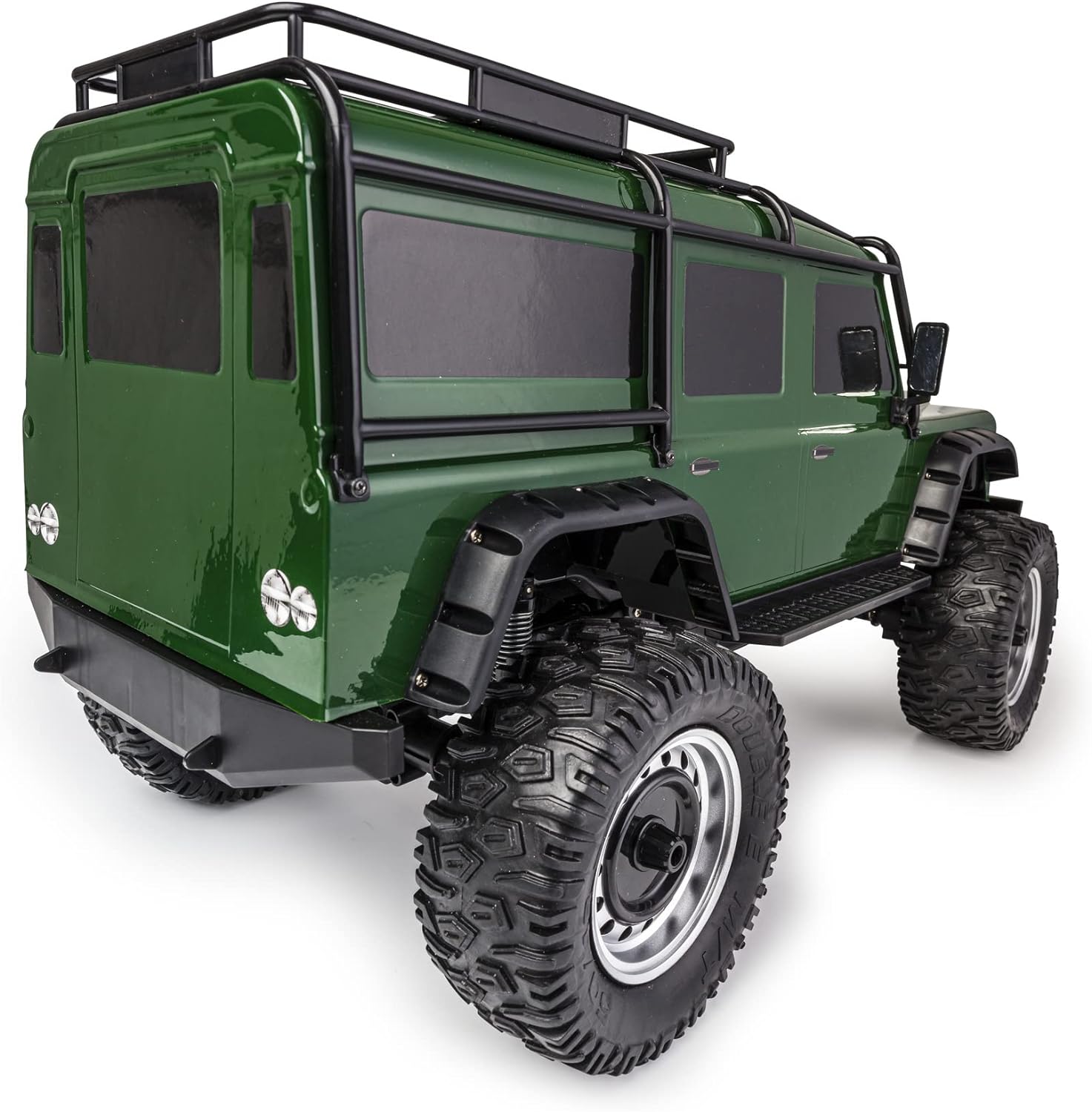 Carson Modellsport Carson 500404236 1:8 Land Rover Defender 100% RTR British Green Car, RC Vehicle, Includes Batteries and Remote Control, Speed km/h, Driving Time 20 Minutes