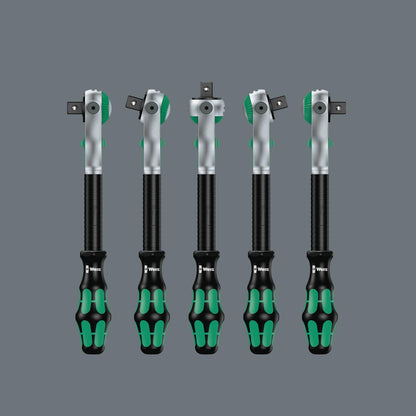 Wera 8000 B SB Zyklop Speed Multi-Function Ratchet, 3/8" x 199 mm, 05073261001 & 003591 Zyklop 8796 SB Extension Flexible-Lock 3/8-inch Drive 125mm