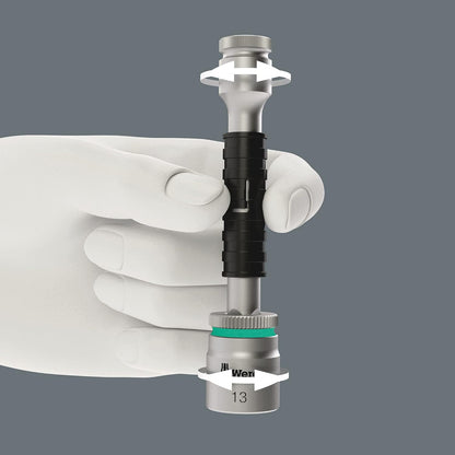Wera 8000 B SB Zyklop Speed Multi-Function Ratchet, 3/8" x 199 mm, 05073261001 & 003591 Zyklop 8796 SB Extension Flexible-Lock 3/8-inch Drive 125mm