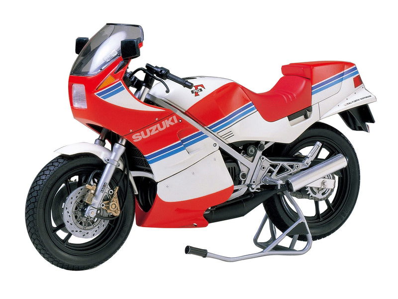 Tamiya 300114029 Suzuki Modelo de Moto Fahrzeug 1:12 RG250 R Gamma Full Options-réplica Original, plástico, Hobby, Pegamento, Kit de modelismo, Montaje, sin Pintar, Color unvarnished, Mittel (14029
