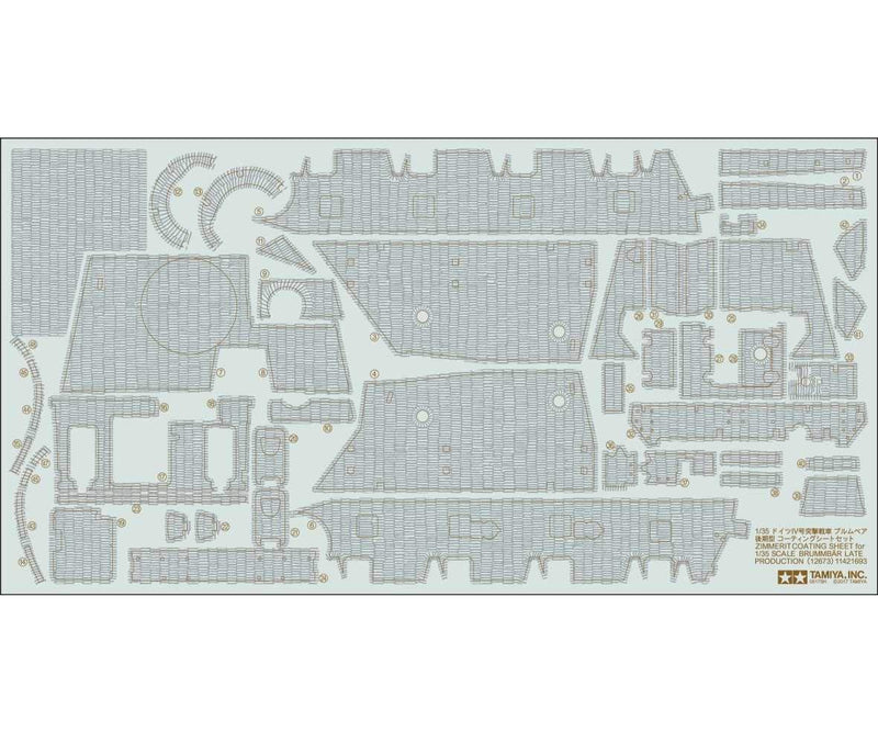 Tamiya 12673 – 1:35 Zimmerit Decor Sd.KFz.166 Buzzer Bear, Model Building, Crafts, Hobby, Glue, Accessories, Replacement Part