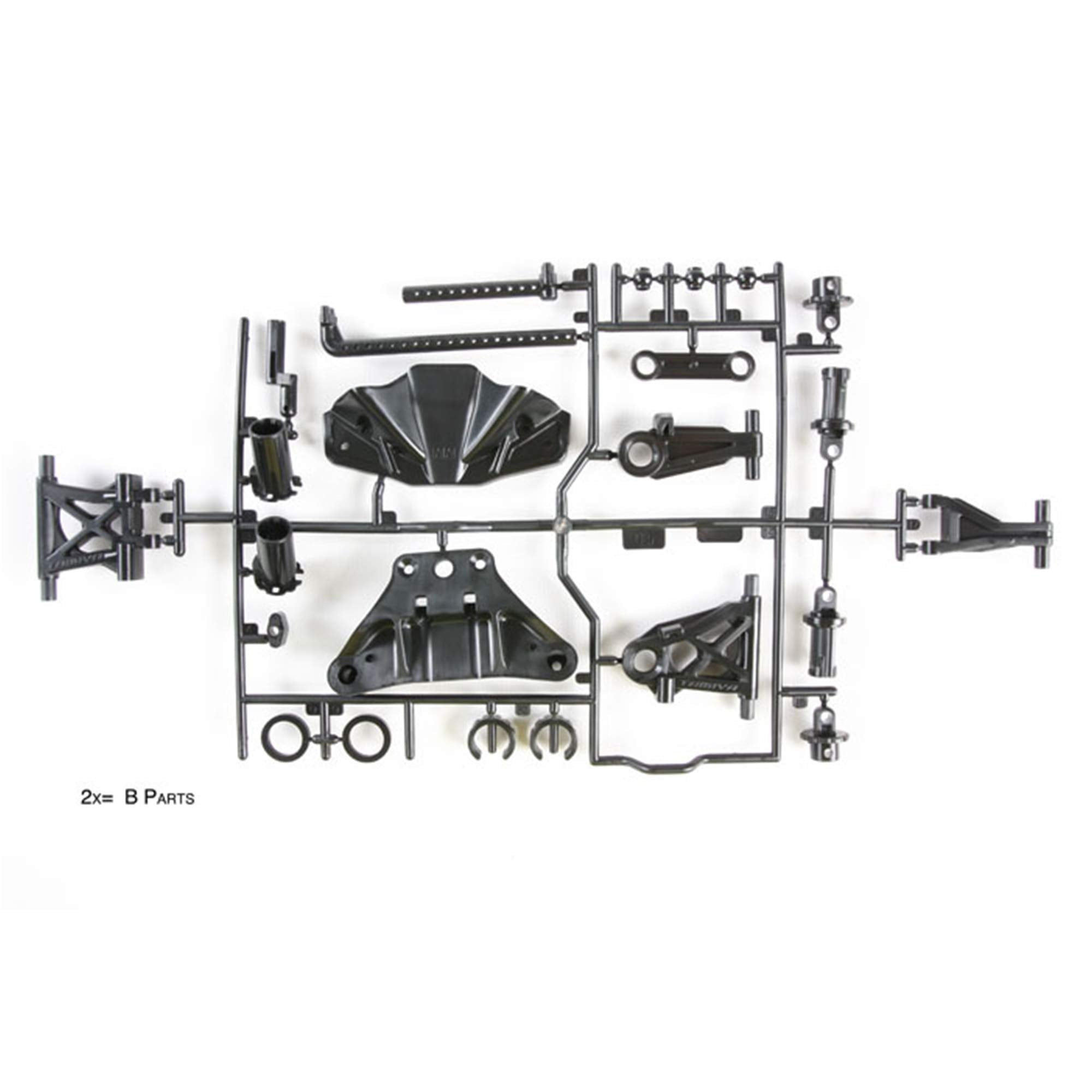 Tamiya Tamiya-51528 51528 Pieza de Repuesto TT-02 B-Parts Brazo de suspensión, Color Blanco, zzzz-s (51528-000