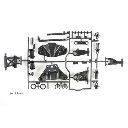 Tamiya Tamiya-51528 51528 Pieza de Repuesto TT-02 B-Parts Brazo de suspensión, Color Blanco, zzzz-s (51528-000