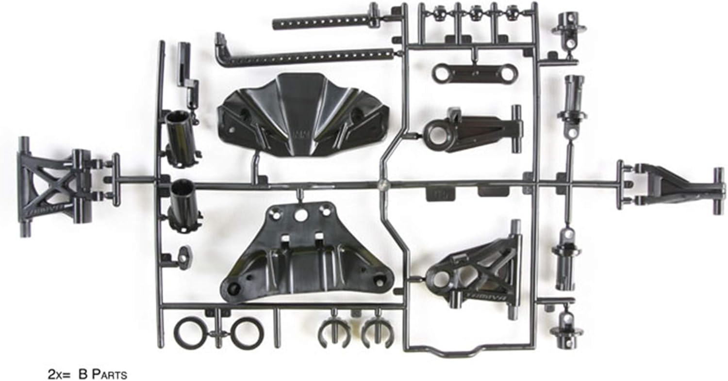 Tamiya Tamiya-51528 51528 Pieza de Repuesto TT-02 B-Parts Brazo de suspensión, Color Blanco, zzzz-s (51528-000