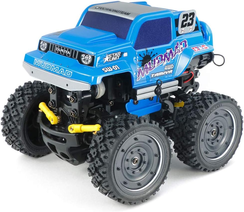 TAMIYA 57412, 1:24 MudMad SW-01, RC Vehicle, Model Building, kit for Assembly, Hobbies, Crafts, 300057412, lightblue