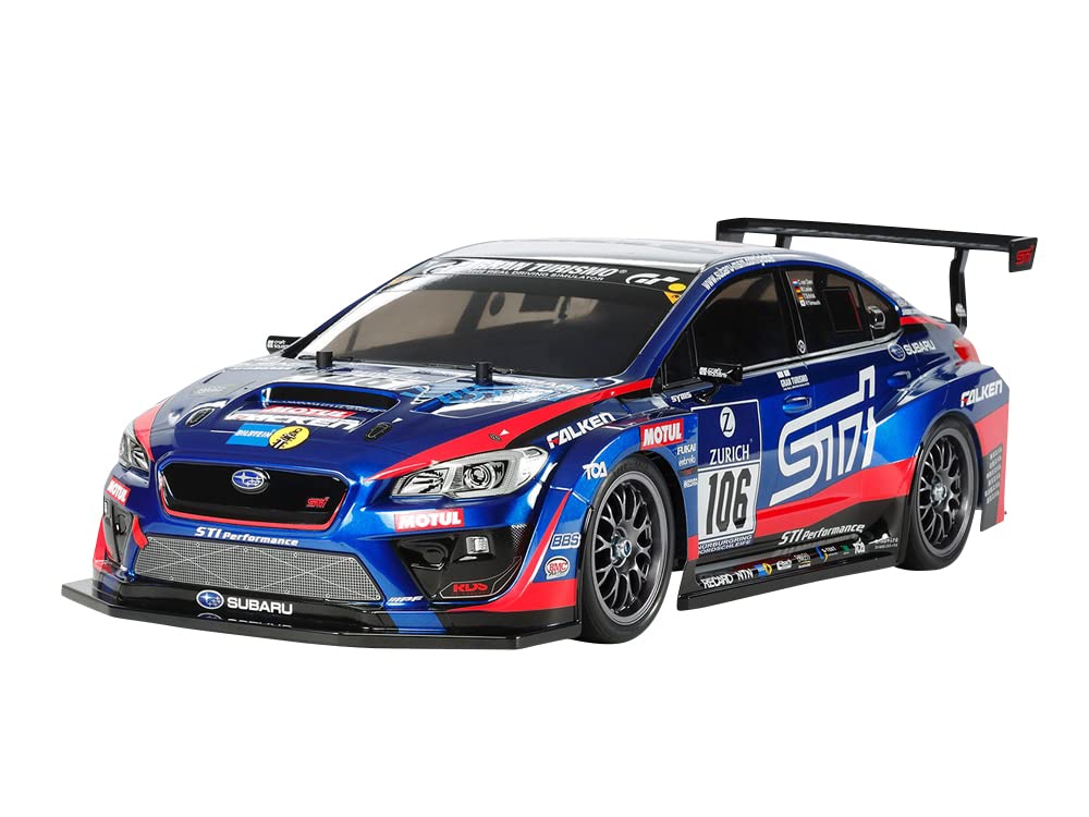TAMIYA 58645 TT-02 Subaru WRX STI 1:10 RC Model Electric Racing Car 4WD Kit Fahrzeug 58645-1 24H Nürburgring, Remote Controlled Vehicle, Building, Hobby, Assembly, Blue, Mittel